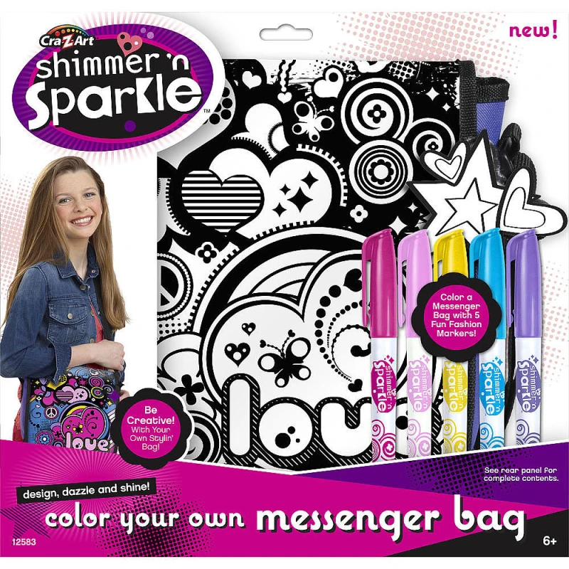 Cra-Z -Art Shimmer N Sparkle Messenger & Tote bag - نيو بوي