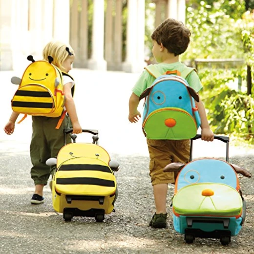 Skip Hop Zoo Little Kid Travel Rolling Luggage Backpack - Bee - سكيب هوب - Image 3