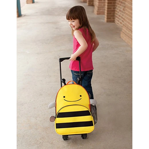 Skip Hop Zoo Little Kid Travel Rolling Luggage Backpack - Bee - سكيب هوب - Image 2