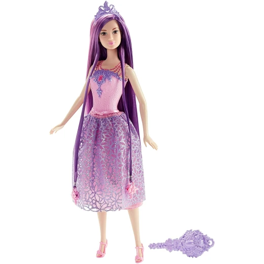 Barbie Endless Hair Kingdom Princess Doll, Purple - باربي - Image 4