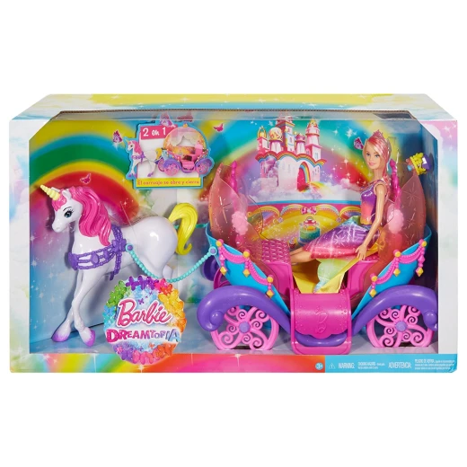 Barbie Rainbow Princess Carriage and Doll - باربي - Image 3