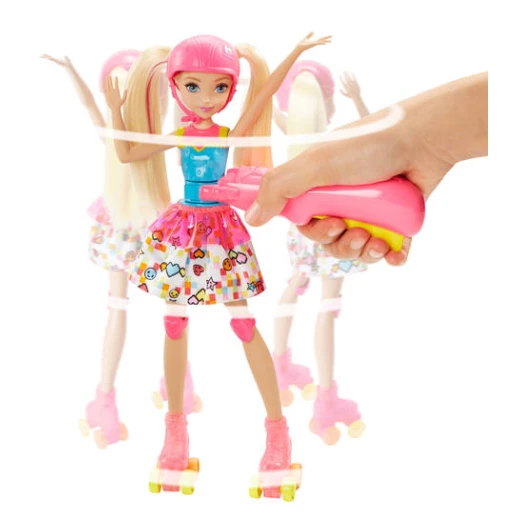Barbie Video Game Hero Light-up Skates Barbie Doll - باربي - Image 2