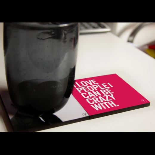 YM Sketch-I Love People I Can Be Crazy With Coasters - واي إم سكيتش - Image 2