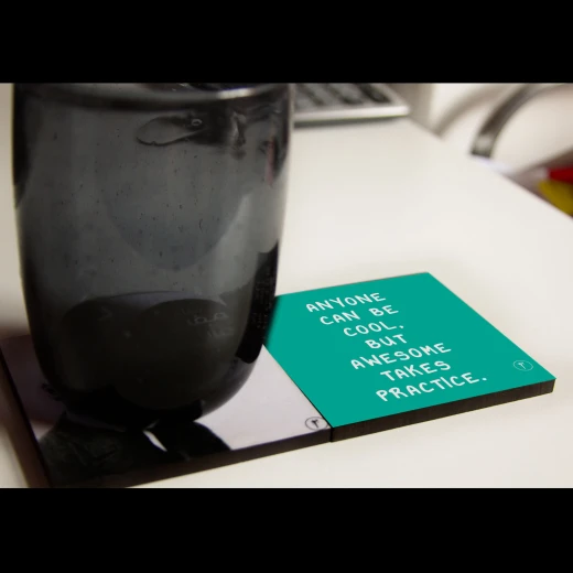 Anyone Can Be Cool. But Awesome Takes Practice Coasters - واي إم سكيتش - Image 2
