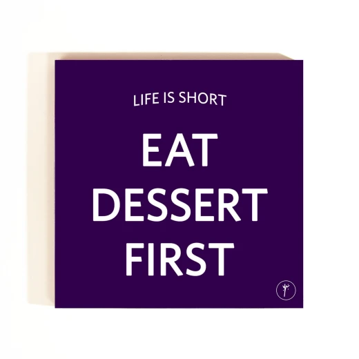 YM Sketch-Eat Dessert First Coasters YM Sketch-Eat Dessert First Coasters