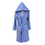 Nova embroidered Bath Robe Plain/Car Racing- Blue - 9-12 years - نوفا هوم