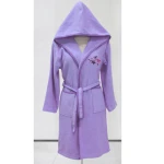 Nova embroidered Bath Robe Plain/Butterfly- Lilac - 9-12 years - نوفا هوم