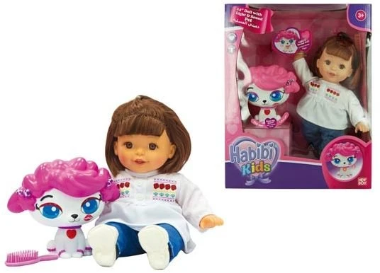 Baby Habibi Kids Lights-Sound Doll With Pet - بيبي حبيبي
