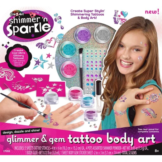 Cra-Z-Art Shimmer N Sparkle Glitter Glam Body Art Kit Cra-Z-Art Shimmer N Sparkle Glitter Glam Body Art Kit