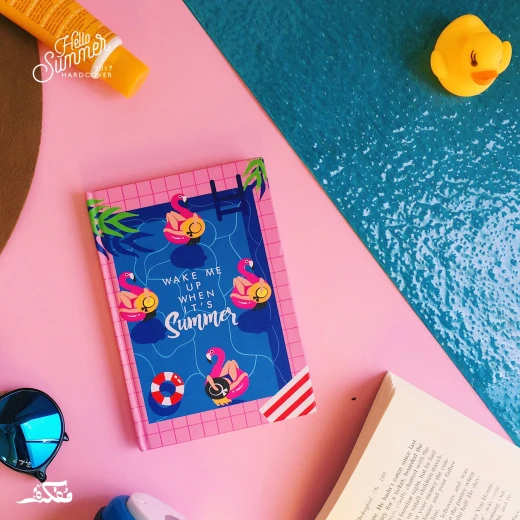 Mofakera-Hard Cover Notebook Wake Up When Its Summer - مفكرة - Image 2