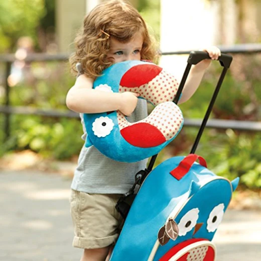 Skip Hop Zoo Little Kid and Toddler Travel Neck Rest, Owl - Skip Hop - Image 3