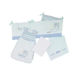 Lollipop Lane Fish and Chips New Born Bedding Bale (Baby Sleeping Bag, Cot bed Fitted Sheet, Flat Sheet and Bumper) - لوليبوب لين