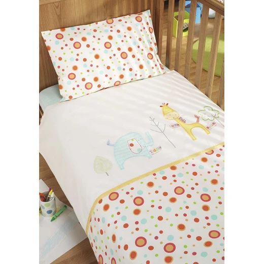 Lollipop Lane Tiddly Wink Safari Duvet Cover and P/Case Set- 120x150cm / 40x60cm