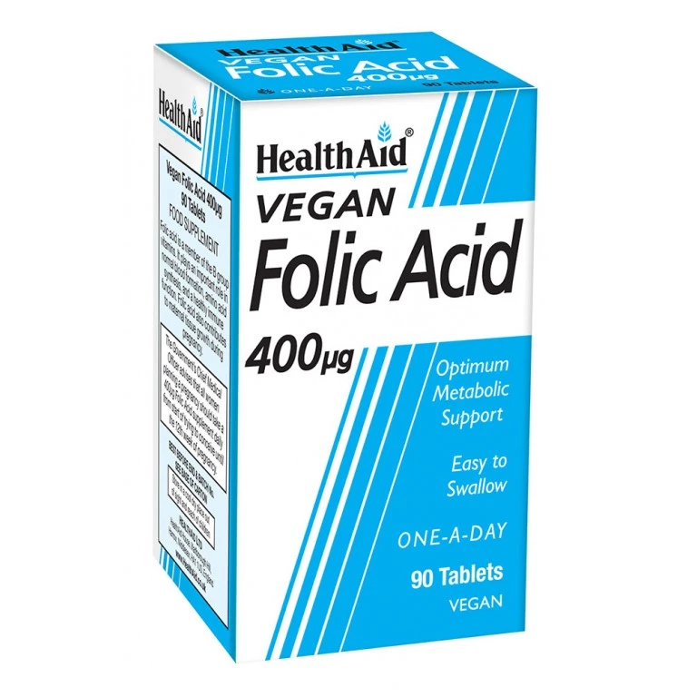 HealthAid Folic Acid 400µg Tablets - هيلث ايد