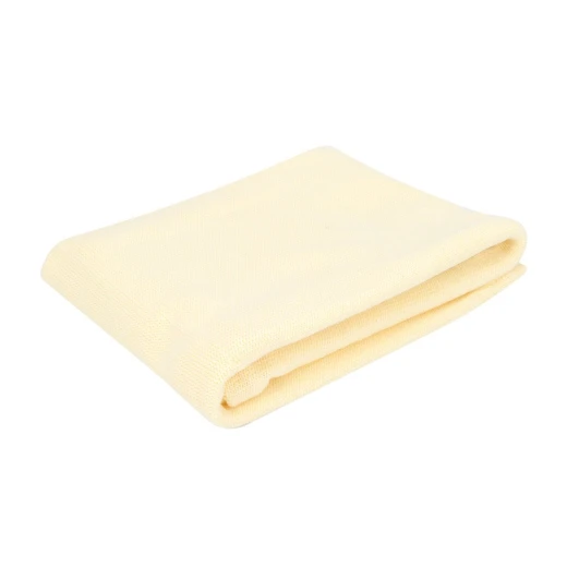 Lollipop Lane - Essential Knitted Blanket - 70x90cm - Yellow / White - أبيض Lollipop Lane - Essential Knitted Blanket - 70x90cm - Yellow / White - أبيض