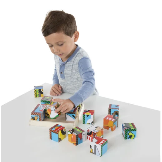Melissa & Doug Vehicles Cube Puzzle - ميليسا اند دوج - Image 2