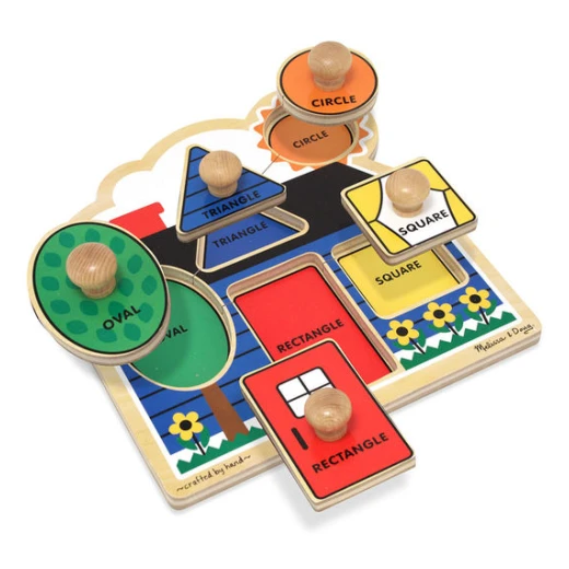 Melissa & Doug First Shapes Jumbo Knob - 5 Pieces - ميليسا اند دوج - Image 2