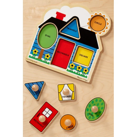 Melissa & Doug First Shapes Jumbo Knob - 5 Pieces - ميليسا اند دوج - Image 3