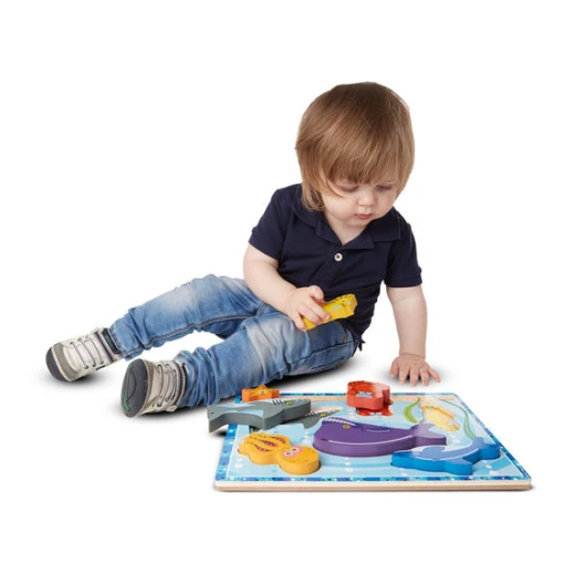 Melissa & Doug Sea Creatures Chunky Puzzle - 7 Pieces - ميليسا اند دوج - Image 2