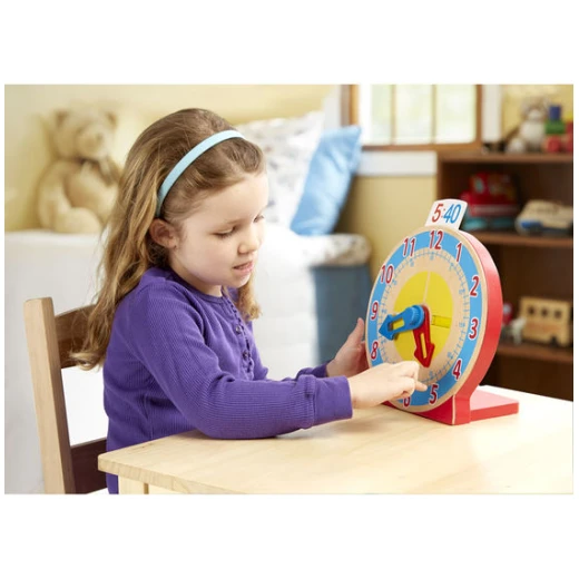 Melissa & Doug Turn & Tell Wooden Clock - Melissa &amp; Doug - Image 4