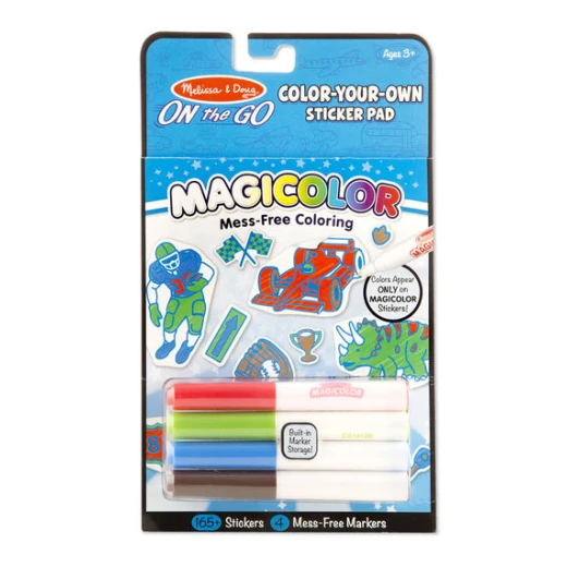 Melissa & Doug On the Go Magicolor Color-Your-Own Sticker Pad - Vehicles, Sports, and Dinosaurs Melissa & Doug On the Go Magicolor Color-Your-Own Sticker Pad - Vehicles, Sports, and Dinosaurs