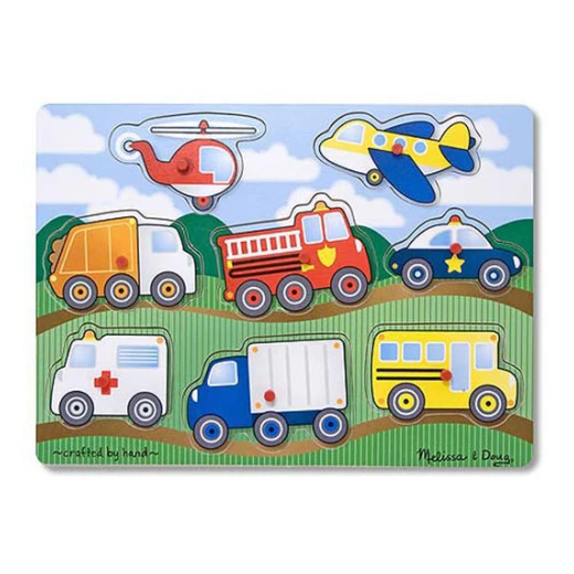 Melissa & Doug Vehicles Peg Puzzle - 8 Pieces Melissa & Doug Vehicles Peg Puzzle - 8 Pieces