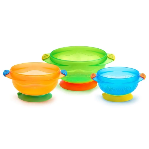 Munchkin Stay-Put Suction Bowls - 3 Pack - منشكن - Image 2