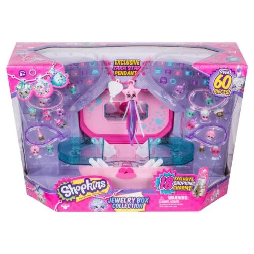 صندوق مجوهرات Shopkins S5 مع سحر وخرز للبنات | مجموعة مجوهرات للمرح الإبداعي صندوق مجوهرات Shopkins S5 مع سحر وخرز للبنات | مجموعة مجوهرات للمرح الإبداعي