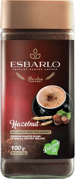 Esbarlo Instant Barley Coffee - Hazelnut (100gm) - إسبارلو