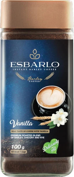 Esbarlo Instant Barley Coffee - Vanilla (100gm) - إسبارلو