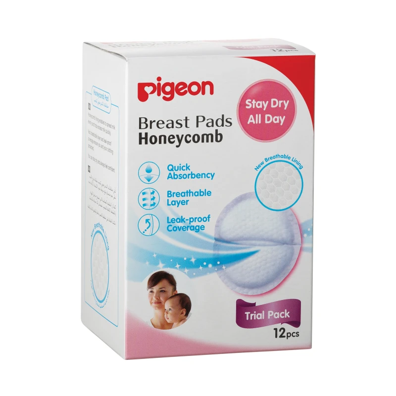 Pigeon Honeycomb Breast Pads 12 Pieces - بيجن