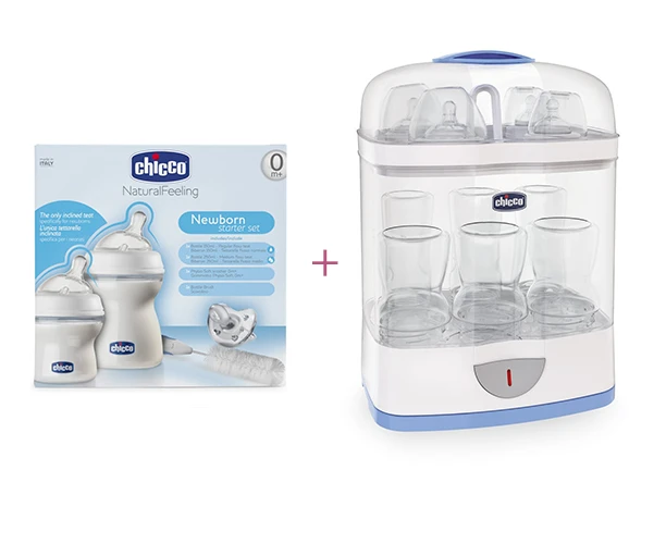 Chicco Sterilizer 2 in 1 & Natural Feeling Bottle Offer - تشيكو