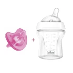Chicco Natural Feeling bottle & Physio Soft Soother Silicone Offer - أزرق - تشيكو
