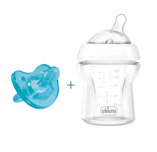 Chicco Natural Feeling bottle & Physio Soft Soother Silicone Offer - أزرق - تشيكو - Image 3