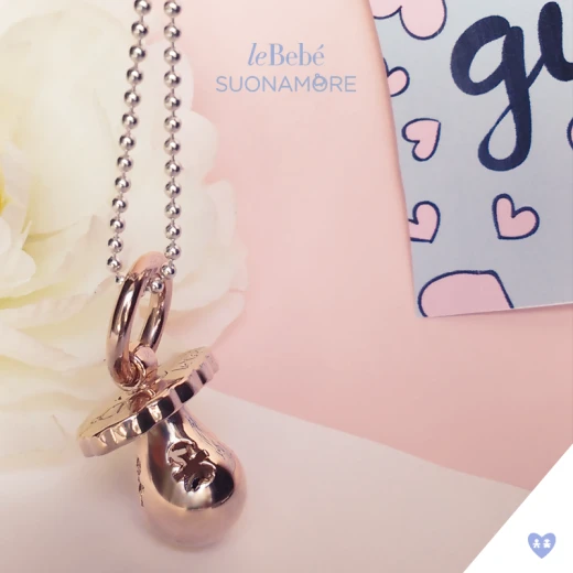 قلادة مطلية بالذهب الوردي من لو بيبي قلادة مطلية بالذهب الوردي من لو بيبي