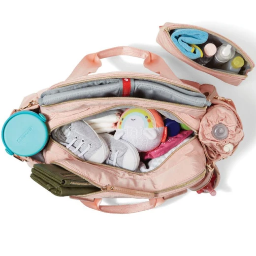 6 Pieces Suite Satchel Diaper bag - blush - سكيب هوب - Image 2