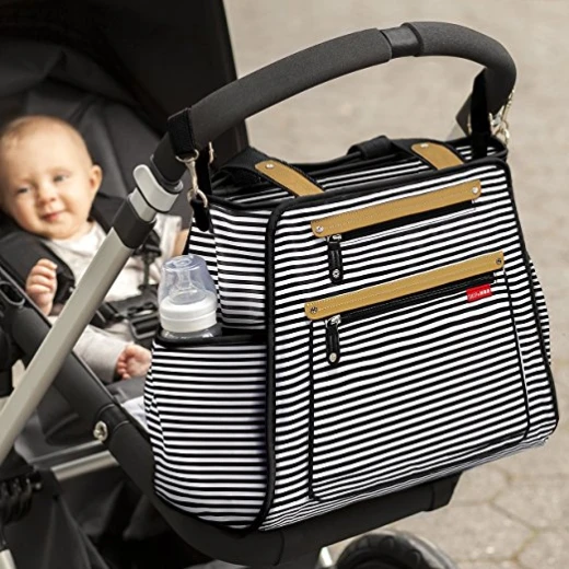 Skip Hop Baby Grand Central Take-it-All Diaper Bag, Black Stripe - سكيب هوب - Image 4