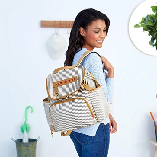 Skip Hop Baby Grand Central Take-It-All Diaper Backpack, French Stripe - سكيب هوب - Image 5