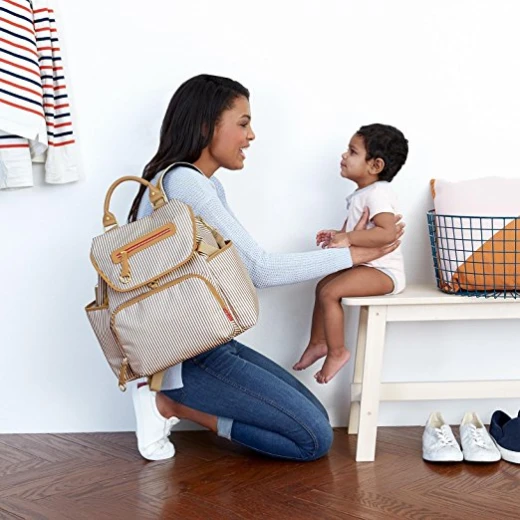 Skip Hop Baby Grand Central Take-It-All Diaper Backpack, French Stripe - سكيب هوب - Image 4