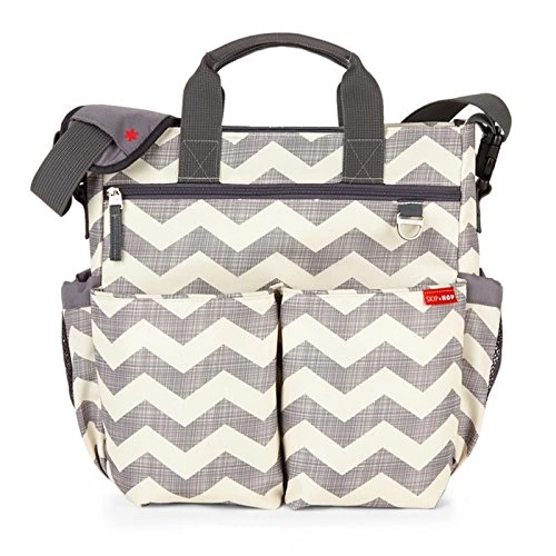 Skip Hop Duo Signature Carry All Travel Diaper Bag Tote with Multipockets, One Size, Chevron Skip Hop Duo Signature Carry All Travel Diaper Bag Tote with Multipockets, One Size, Chevron