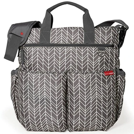 Skip Hop Duo Signature Carry All Travel Diaper Bag Tote with Multipockets, One Size, Grey Feather - سكيب هوب - Image 2