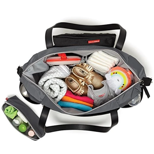Skip Hop Nolita Neoprene Diaper Tote, Black/Grey - سكيب هوب - Image 2