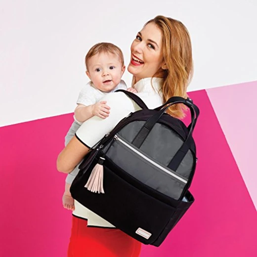 Skip Hop Nolita Neoprene Diaper Backpack, Black/Grey - سكيب هوب - Image 3