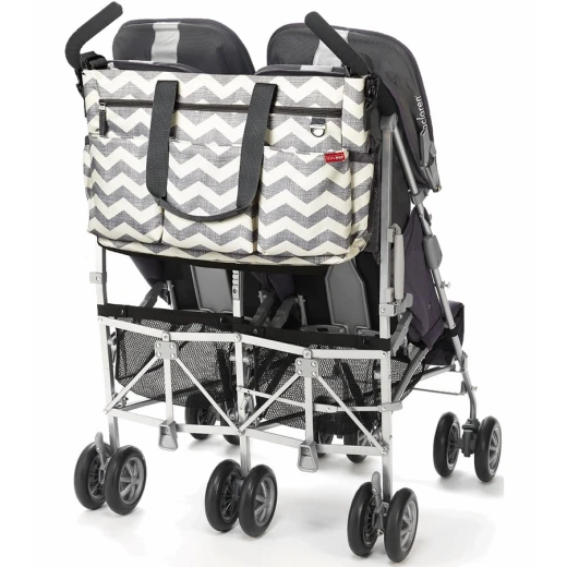Skip Hop Twins Signature Baby Changing Nappy Bag - Double Duo Chevron - سكيب هوب - Image 3