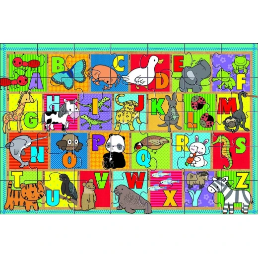Innovative Kids Green Start Giant Floor ABC Animals Puzzle (35 Piece) - انوفاتيف كيدز جرين - Image 2