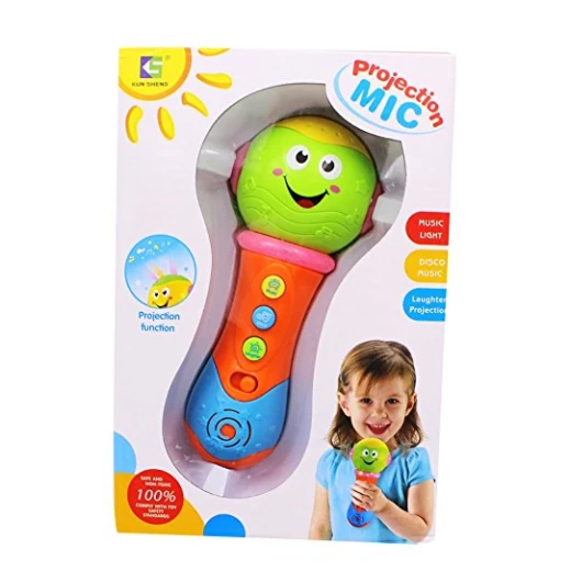 Happytime Plastic Projection Microphone Toys for Toddlers(Music and Lighting) My First Electronic Musical Instrument Toy Happytime Plastic Projection Microphone Toys for Toddlers(Music and Lighting) My First Electronic Musical Instrument Toy