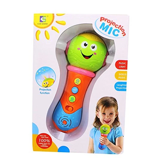 Happytime Plastic Projection Microphone Toys for Toddlers(Music and Lighting) My First Electronic Musical Instrument Toy - نيو بوي
