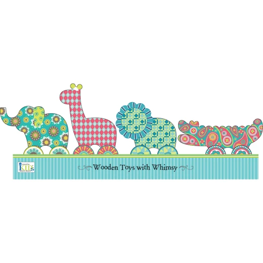 Little Rollers Wooden Toy Elephant - انوفاتيف كيدز جرين - Image 2