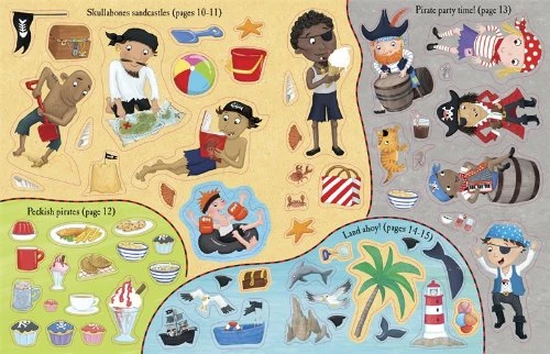 Pirate Playtime! A Ladybird Skullabones Island Sticker book - كتب ليدي بيرد - Image 3