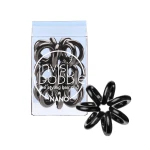 Invisibobble Nano Hair Styling Ring with Strong Grip, Non-soaking, Hair Accessories for Women- True Black (Pack of 3) - انفيزبوبل